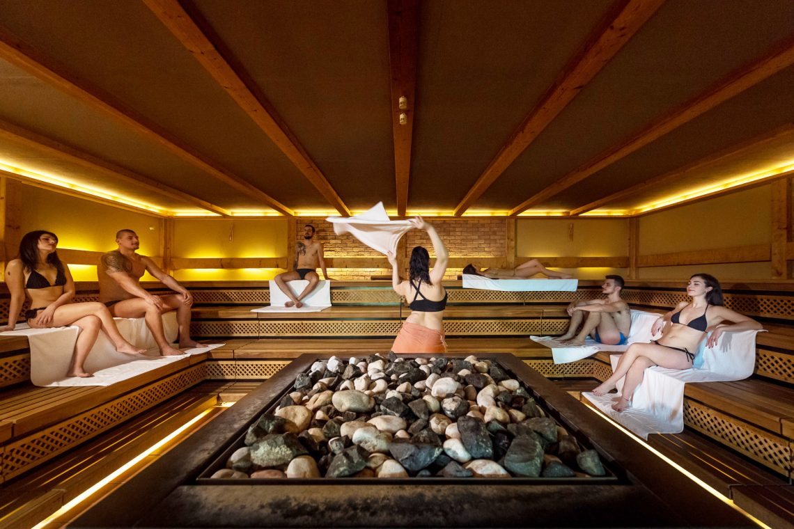 Enjoying Heat & Humidity of a Sauna at Asmana Wellness World, Florence